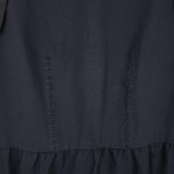 Marni 100% Wool Shift Dress 40 Made In Italy Sleeveless Peplum Black - Picture 6 of 12